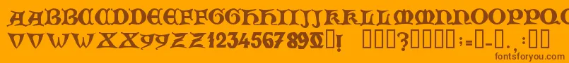ZamolxisV Font – Brown Fonts on Orange Background