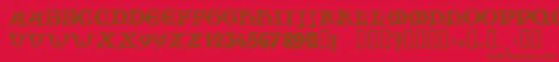 ZamolxisV Font – Brown Fonts on Red Background