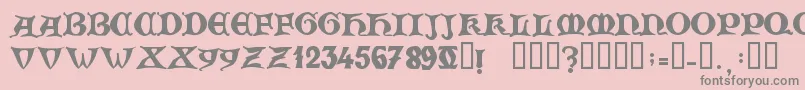 Fonte ZamolxisV – fontes cinzas em um fundo rosa