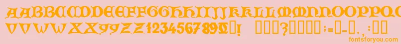 ZamolxisV Font – Orange Fonts on Pink Background