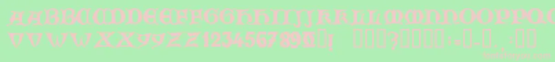 ZamolxisV Font – Pink Fonts on Green Background