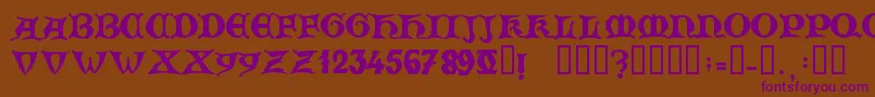 ZamolxisV Font – Purple Fonts on Brown Background