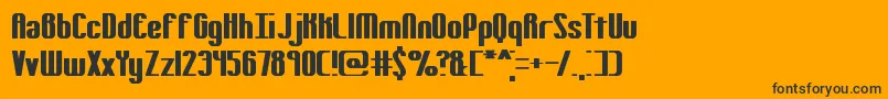 YieldingBrk Font – Black Fonts on Orange Background