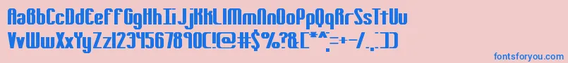 YieldingBrk Font – Blue Fonts on Pink Background