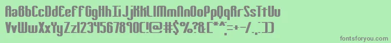 フォントYieldingBrk – 緑の背景に灰色の文字