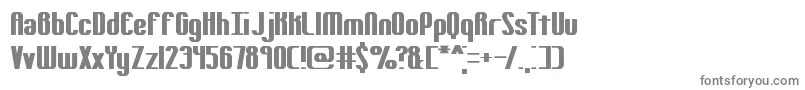 フォントYieldingBrk – 白い背景に灰色の文字