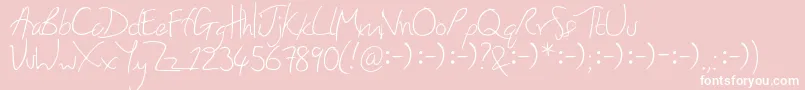 HoneyIStoleYourJumper Font – White Fonts on Pink Background