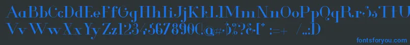 GlamorRegular Font – Blue Fonts on Black Background