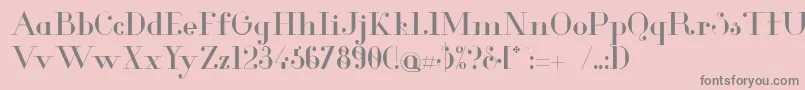 フォントGlamorRegular – ピンクの背景に灰色の文字