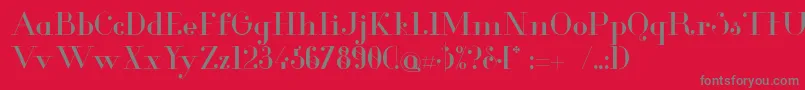 GlamorRegular Font – Gray Fonts on Red Background