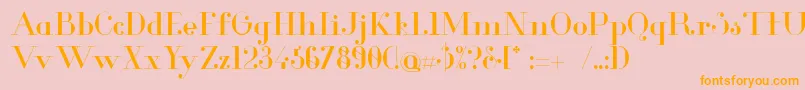 GlamorRegular Font – Orange Fonts on Pink Background