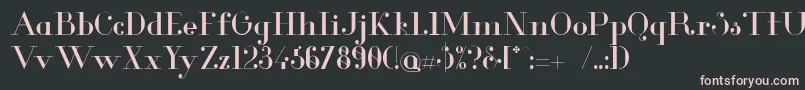 フォントGlamorRegular – 黒い背景にピンクのフォント