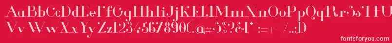 GlamorRegular Font – Pink Fonts on Red Background