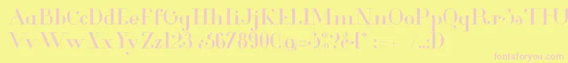 GlamorRegular Font – Pink Fonts on Yellow Background