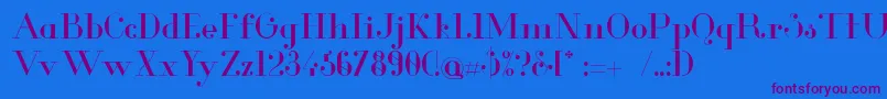 GlamorRegular Font – Purple Fonts on Blue Background