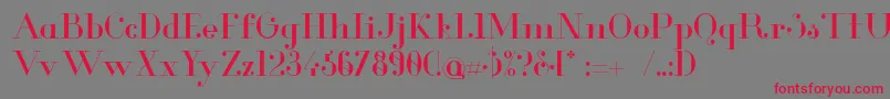 GlamorRegular Font – Red Fonts on Gray Background
