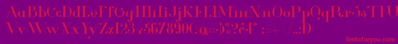 GlamorRegular Font – Red Fonts on Purple Background