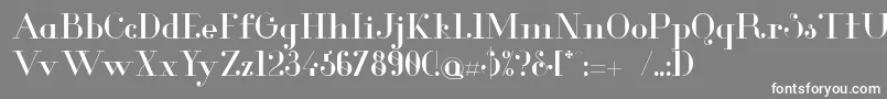 GlamorRegular Font – White Fonts on Gray Background