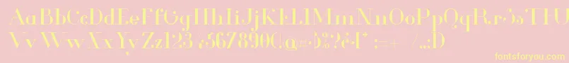 GlamorRegular Font – Yellow Fonts on Pink Background