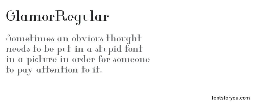 GlamorRegular (111595) フォントのレビュー