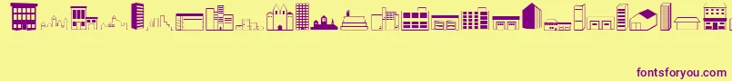 Fts8 Font – Purple Fonts on Yellow Background