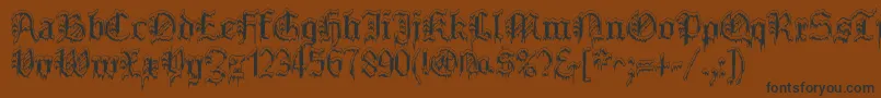 PlymouthrockSnowdusted Font – Black Fonts on Brown Background