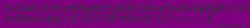 PlymouthrockSnowdusted Font – Black Fonts on Purple Background