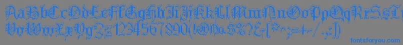 PlymouthrockSnowdusted Font – Blue Fonts on Gray Background