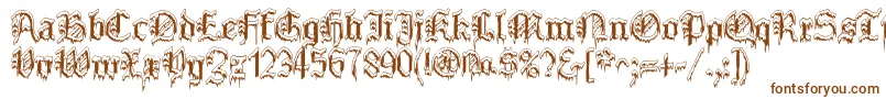 Шрифт PlymouthrockSnowdusted – коричневые шрифты на белом фоне