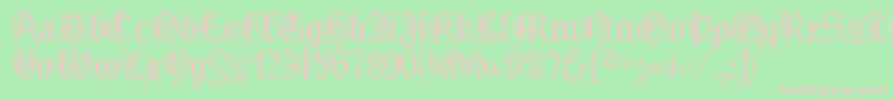 PlymouthrockSnowdusted Font – Pink Fonts on Green Background