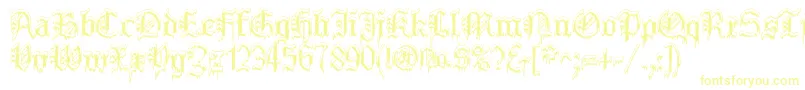 PlymouthrockSnowdusted-fontti – keltaiset fontit