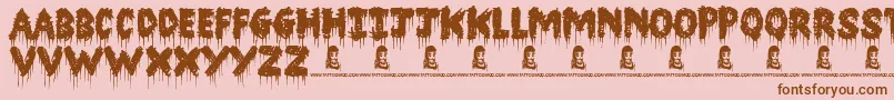 BarnHouse Font – Brown Fonts on Pink Background