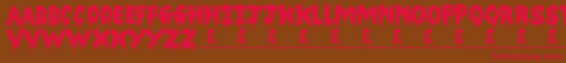 BarnHouse Font – Red Fonts on Brown Background