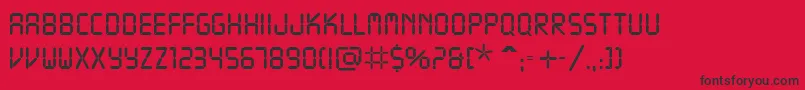 Readout Font – Black Fonts on Red Background