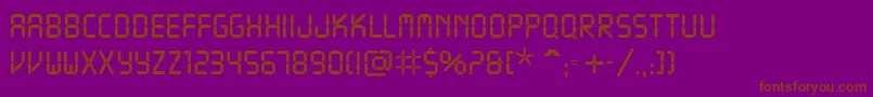 Police Readout – polices brunes sur fond violet