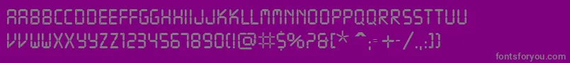 Readout Font – Gray Fonts on Purple Background