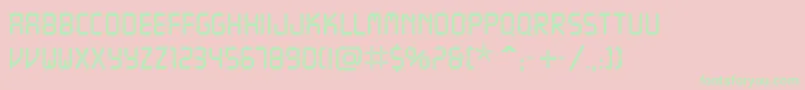 Readout Font – Green Fonts on Pink Background