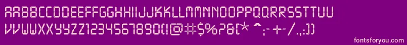 Readout Font – Pink Fonts on Purple Background