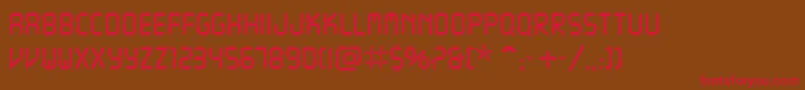Readout Font – Red Fonts on Brown Background