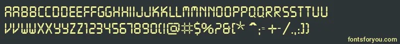 Readout Font – Yellow Fonts on Black Background