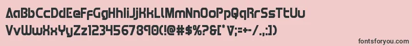 フォントRedlinecond – ピンクの背景に黒い文字