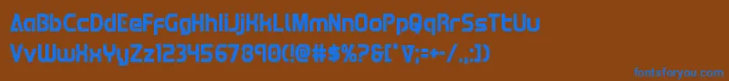 Redlinecond Font – Blue Fonts on Brown Background