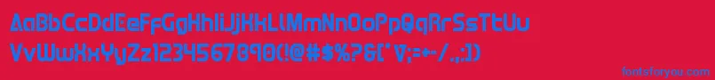 Redlinecond Font – Blue Fonts on Red Background