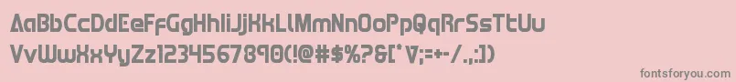 フォントRedlinecond – ピンクの背景に灰色の文字
