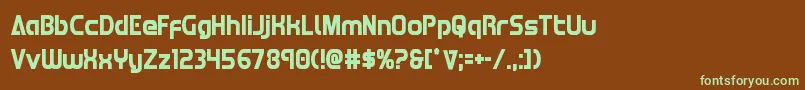 Шрифт Redlinecond – зелёные шрифты на коричневом фоне