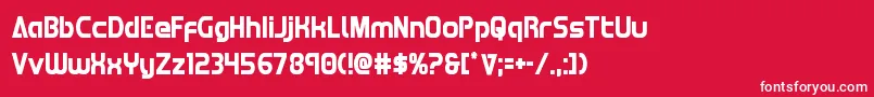 Redlinecond Font – White Fonts on Red Background