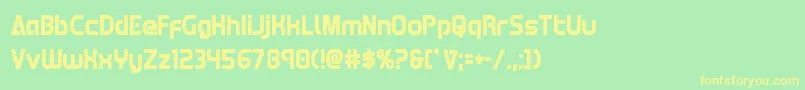 Redlinecond Font – Yellow Fonts on Green Background