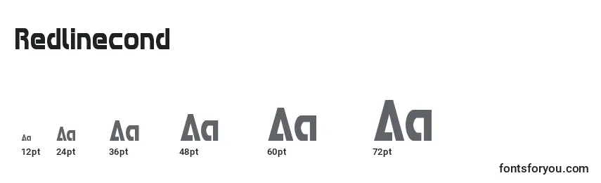 Redlinecond Font Sizes