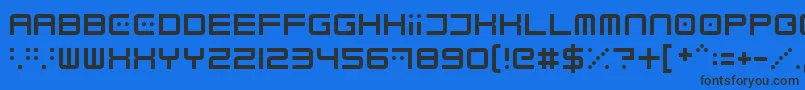 Electrobyte Font – Black Fonts on Blue Background