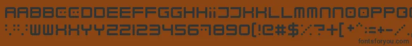 フォントElectrobyte – 黒い文字が茶色の背景にあります